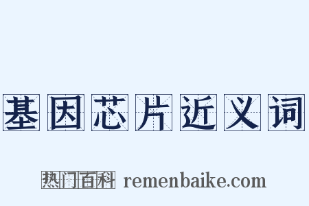 基因芯片近义词是什么意思的图片